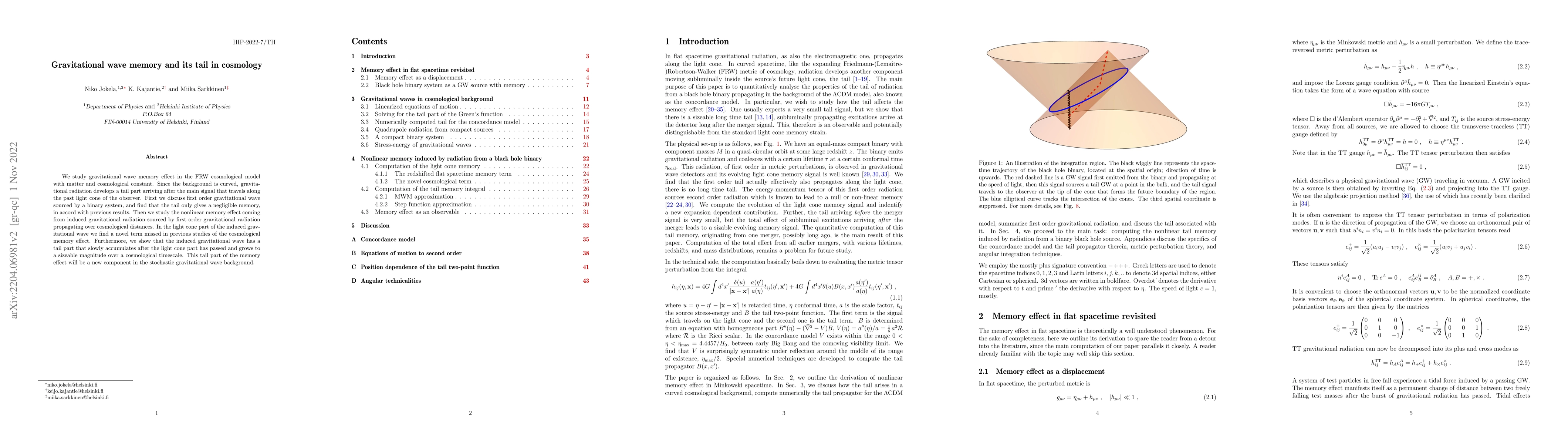 Thumbnail for Gravitational wave memory and its tail in cosmology