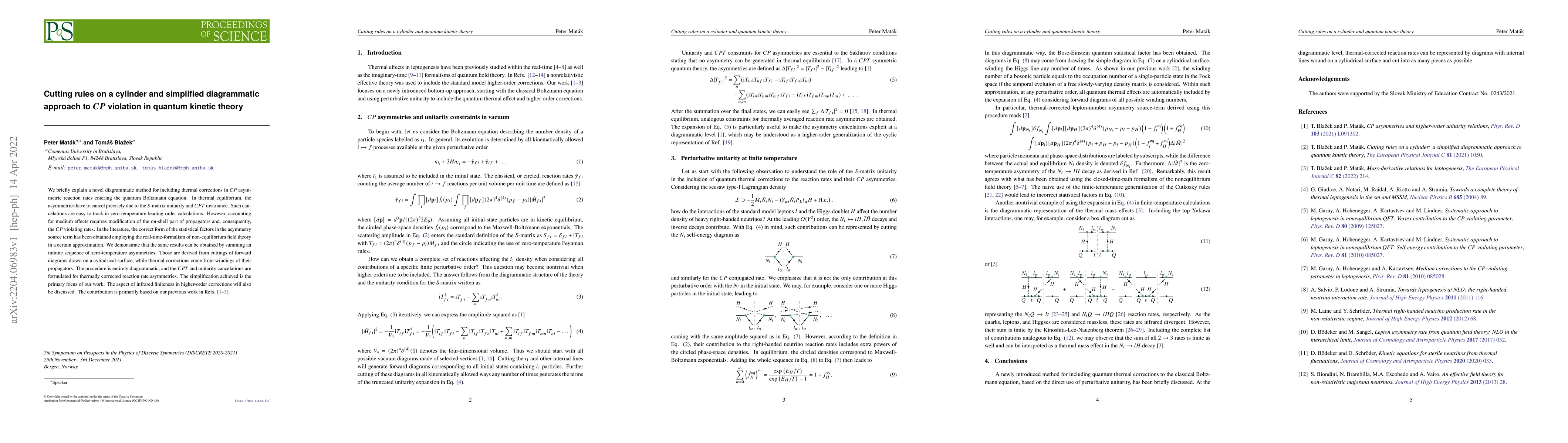 Thumbnail for Cutting rules on a cylinder and simplified diagrammatic approach to $CP$
  violation in quantum kinetic theory