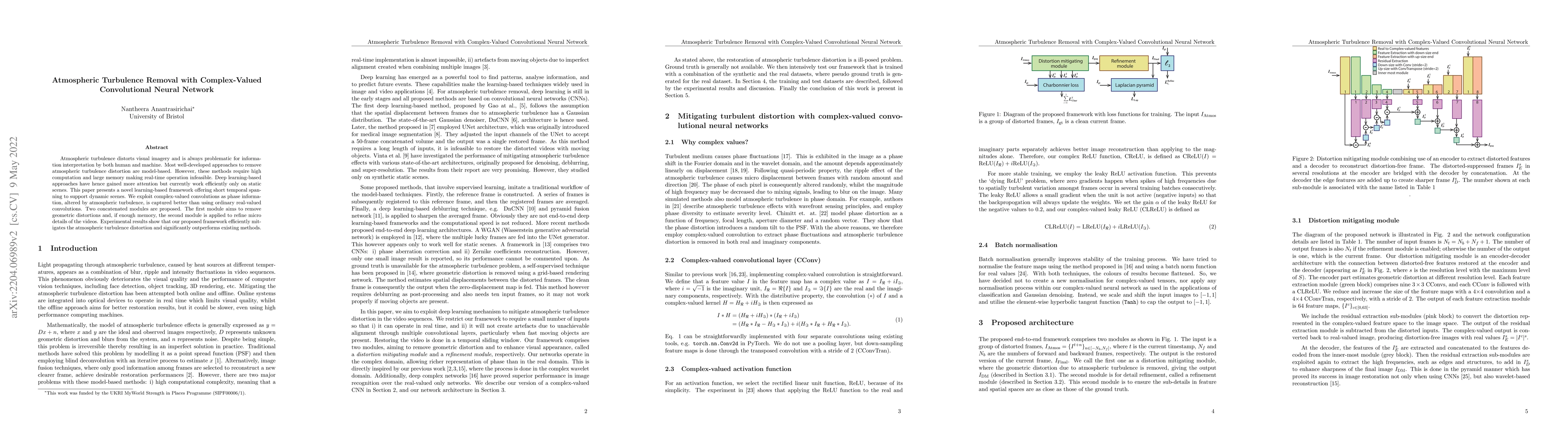 Thumbnail for Atmospheric Turbulence Removal with Complex-Valued Convolutional Neural
  Network