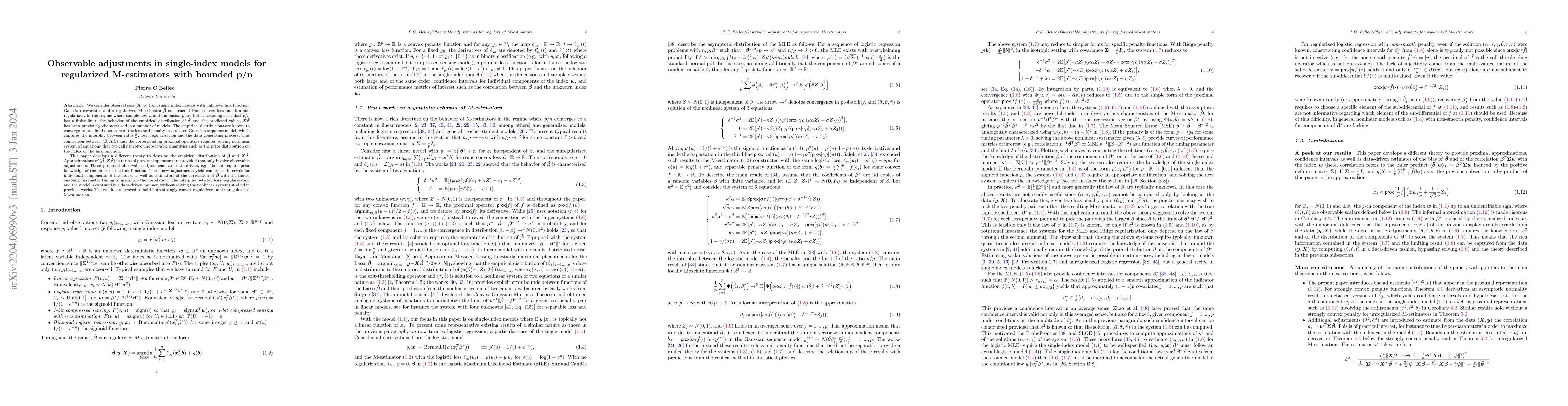 Thumbnail for Observable adjustments in single-index models for regularized
  M-estimators