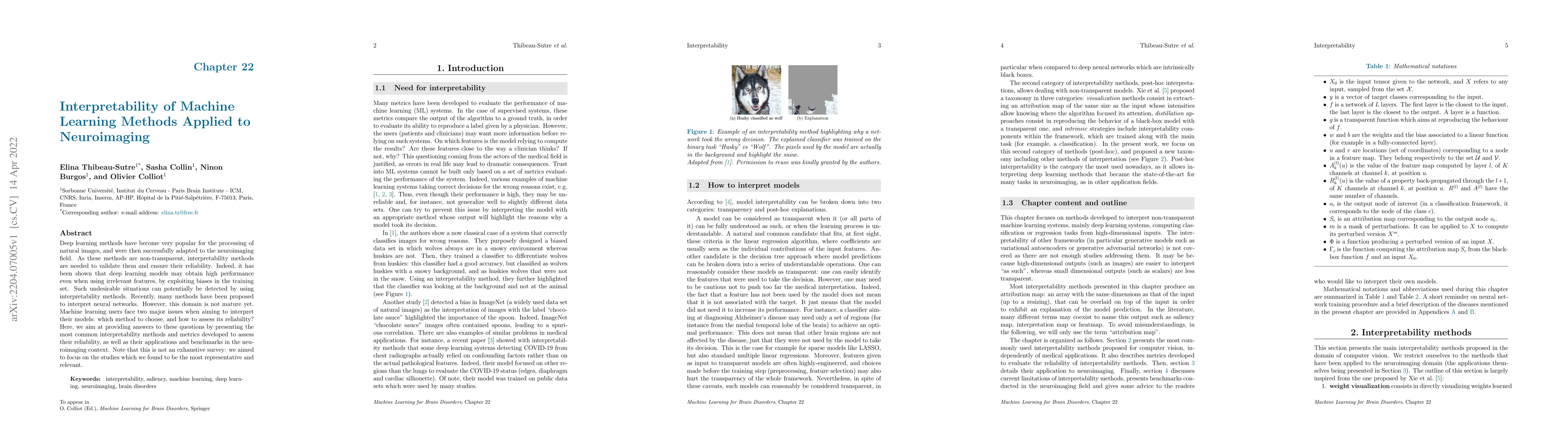 Thumbnail for Interpretability of Machine Learning Methods Applied to Neuroimaging
