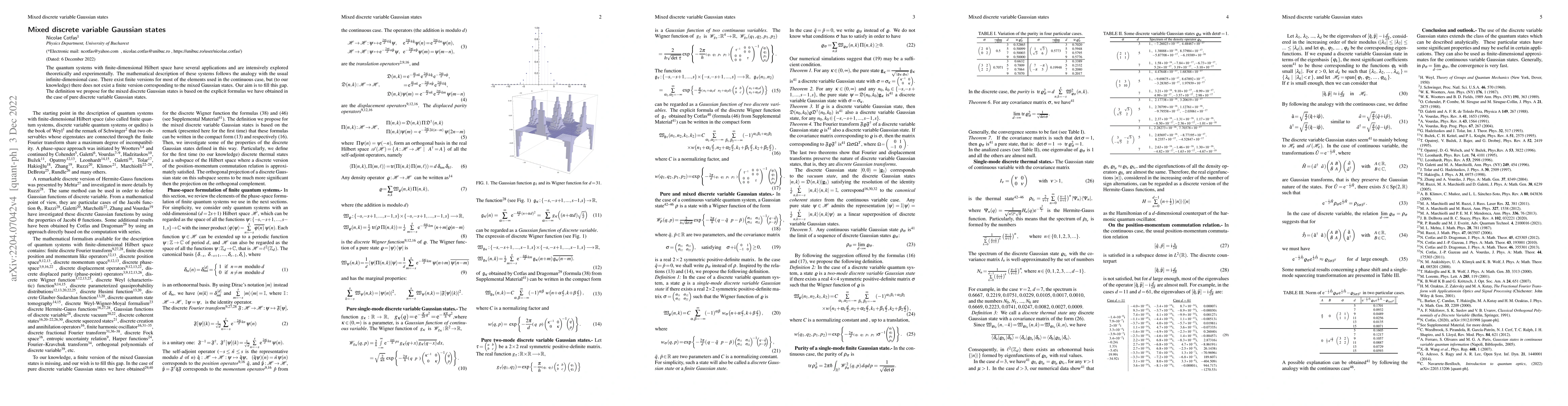 Thumbnail for Mixed discrete variable Gaussian states