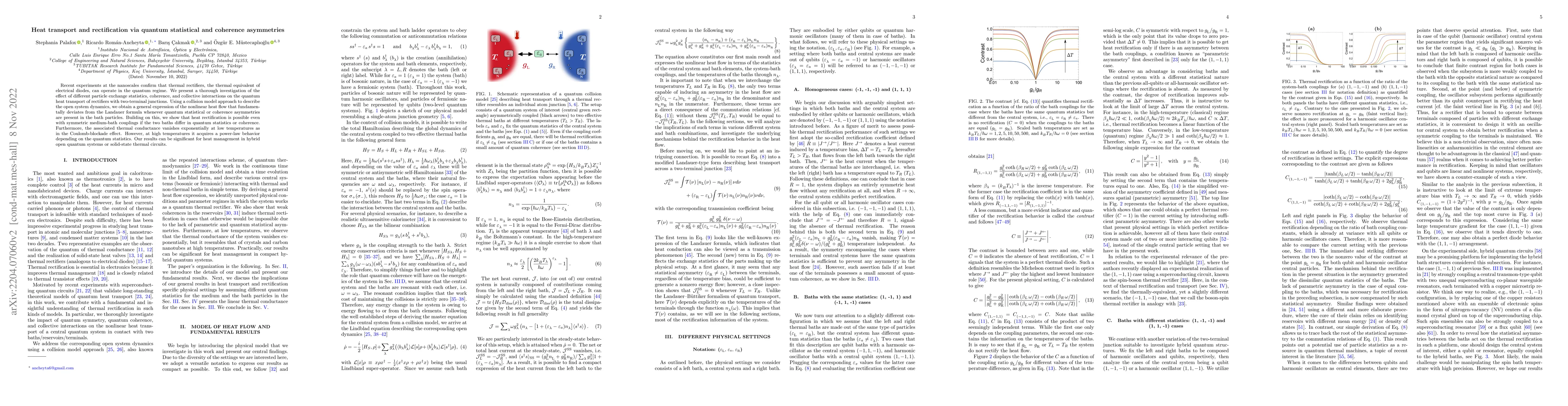 Thumbnail for Heat transport and rectification via quantum statistical and coherence
  asymmetries