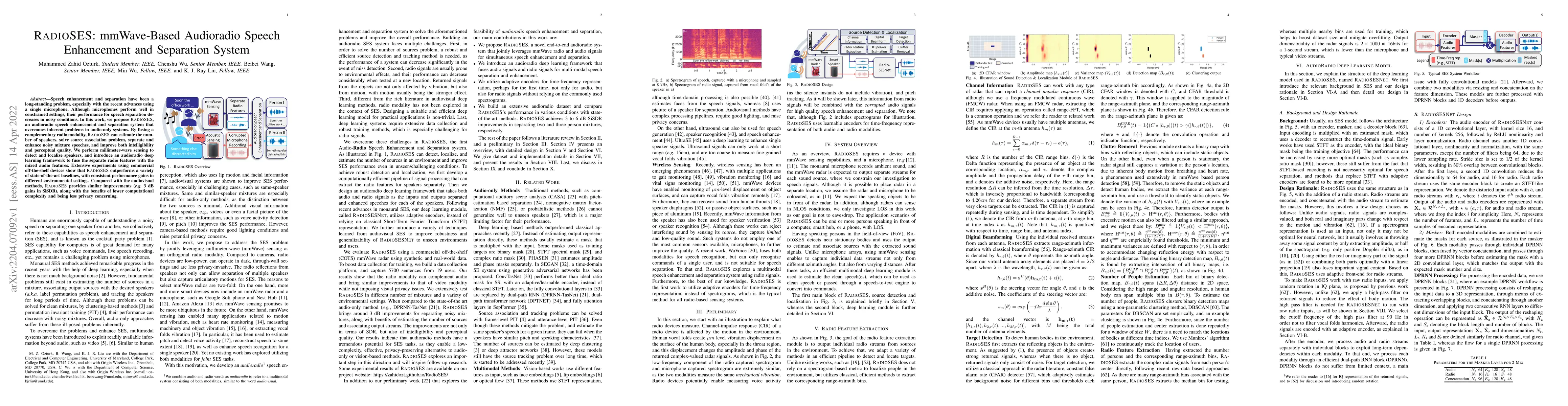 Thumbnail for RadioSES: mmWave-Based Audioradio Speech Enhancement and Separation
  System