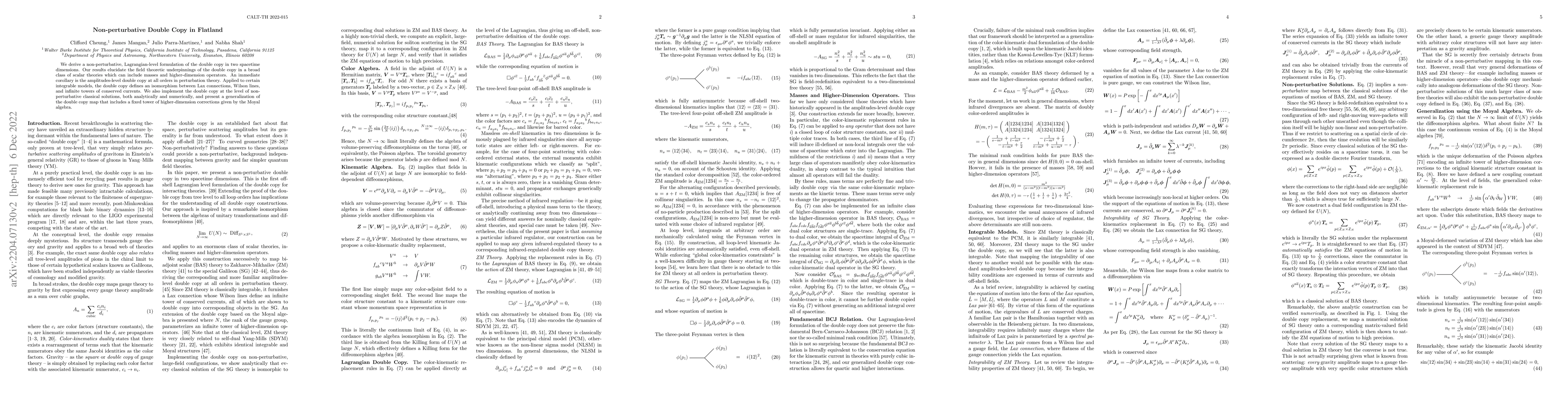 Thumbnail for Non-perturbative Double Copy in Flatland