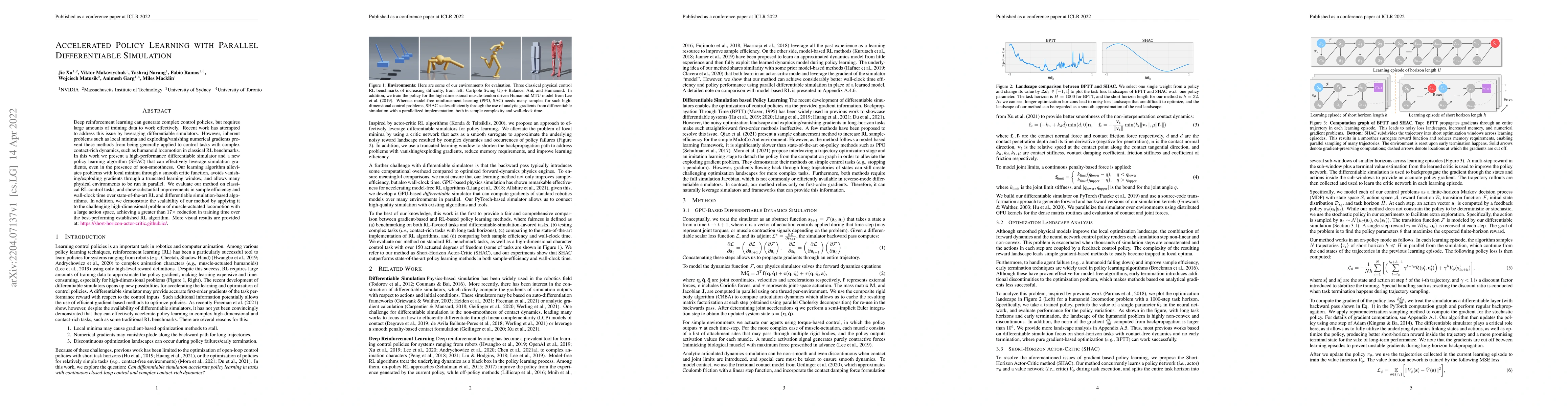 Thumbnail for Accelerated Policy Learning with Parallel Differentiable Simulation