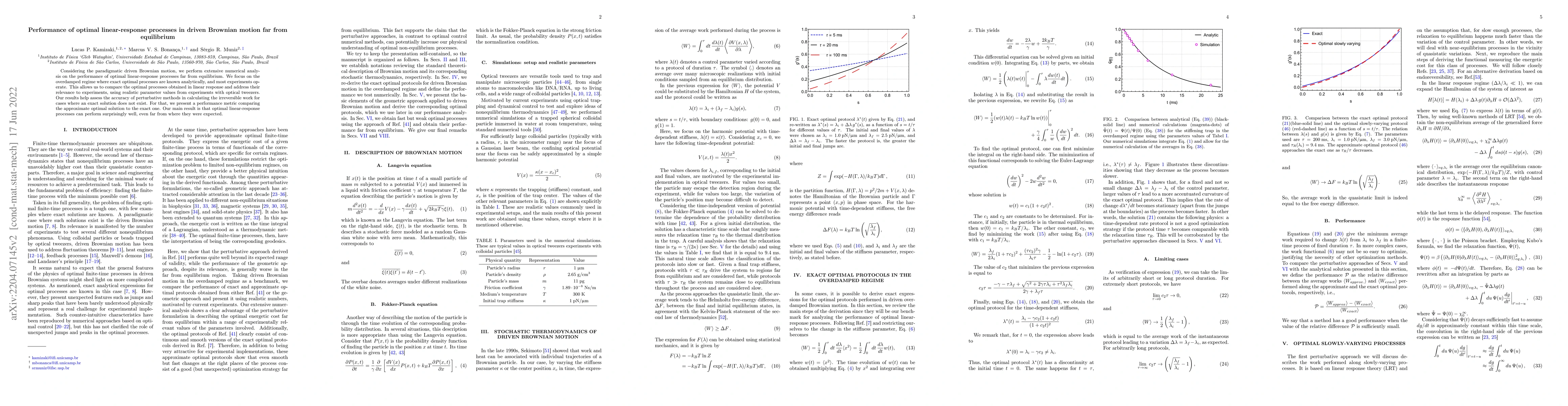Thumbnail for Performance of optimal linear-response processes in driven Brownian
  motion far from equilibrium