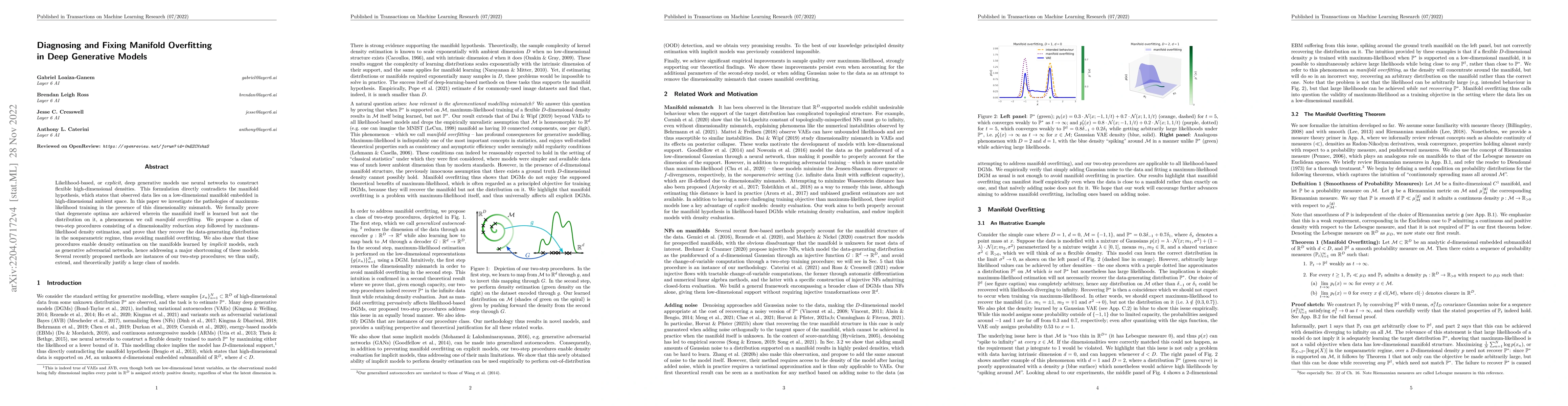 Thumbnail for Diagnosing and Fixing Manifold Overfitting in Deep Generative Models