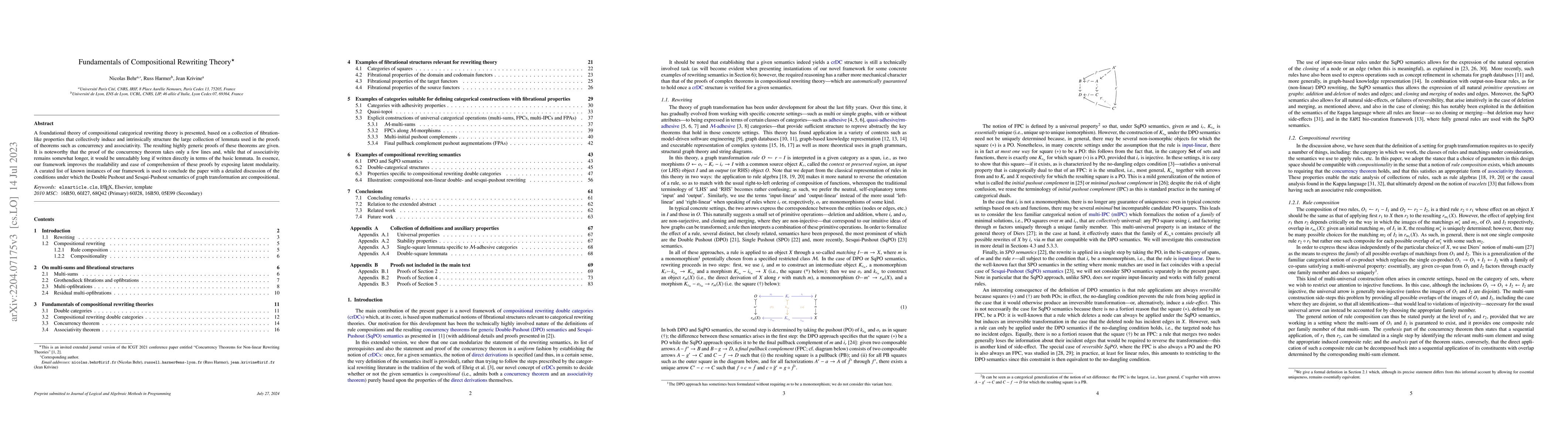 Thumbnail for Fundamentals of Compositional Rewriting Theory