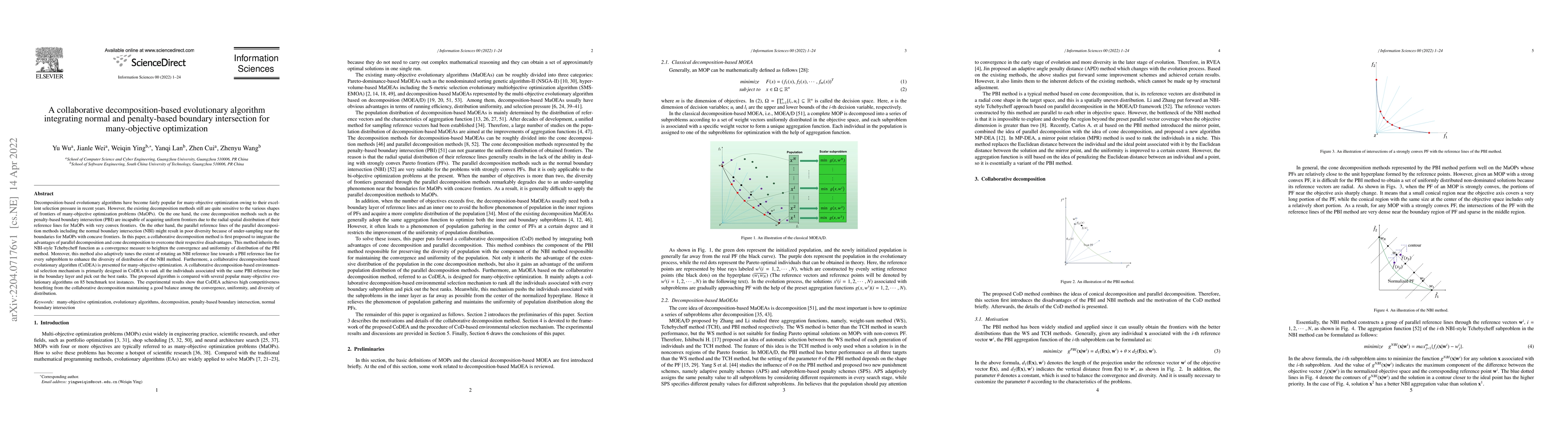 Thumbnail for A collaborative decomposition-based evolutionary algorithm integrating
  normal and penalty-based boundary intersection for many-objective
  optimization