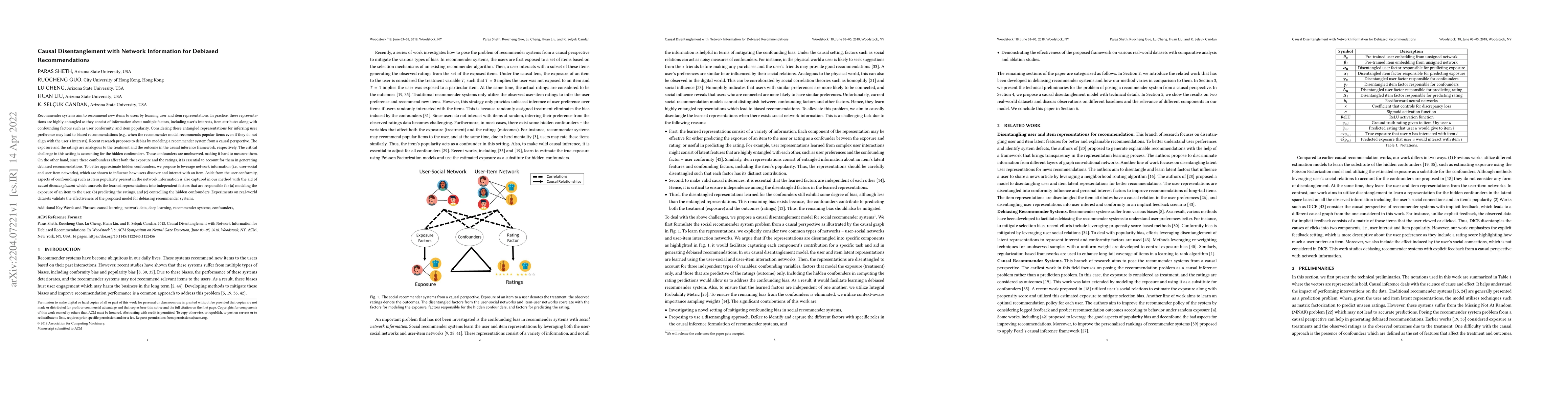 Thumbnail for Causal Disentanglement with Network Information for Debiased
  Recommendations