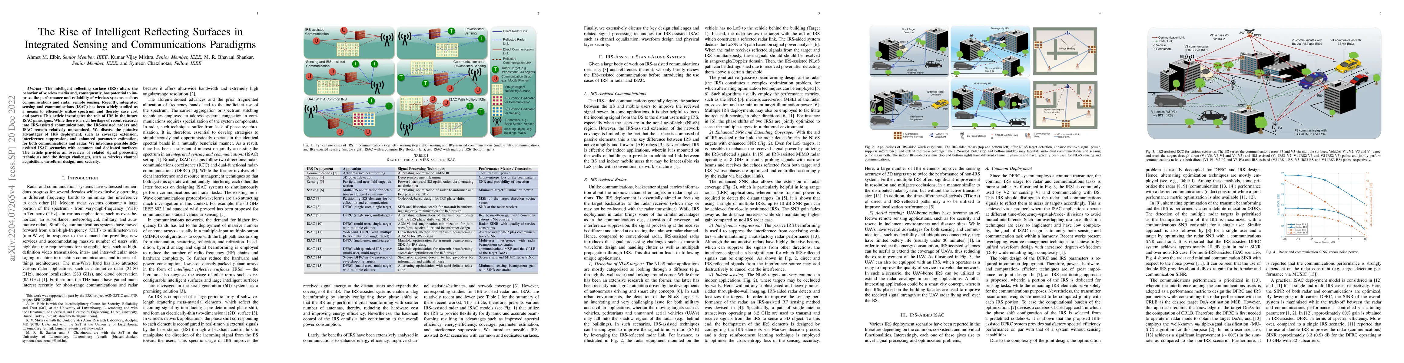 Thumbnail for The Rise of Intelligent Reflecting Surfaces in Integrated Sensing and
  Communications Paradigms
