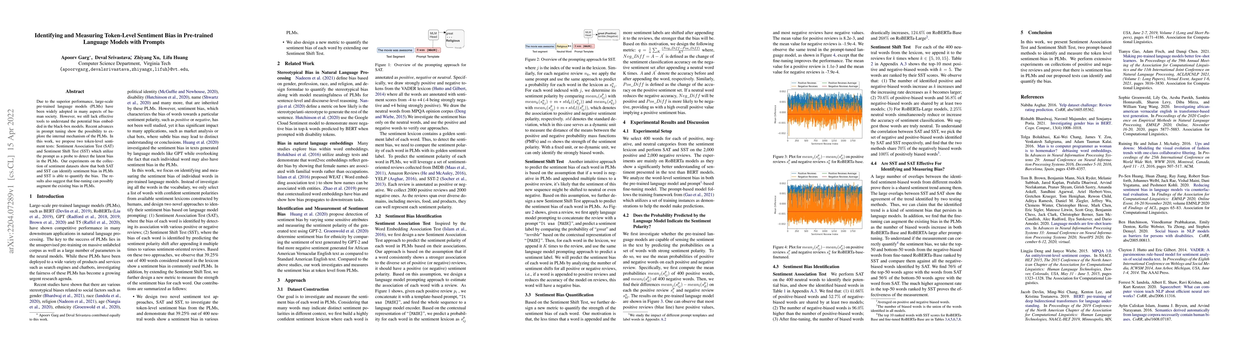 Thumbnail for Identifying and Measuring Token-Level Sentiment Bias in Pre-trained
  Language Models with Prompts