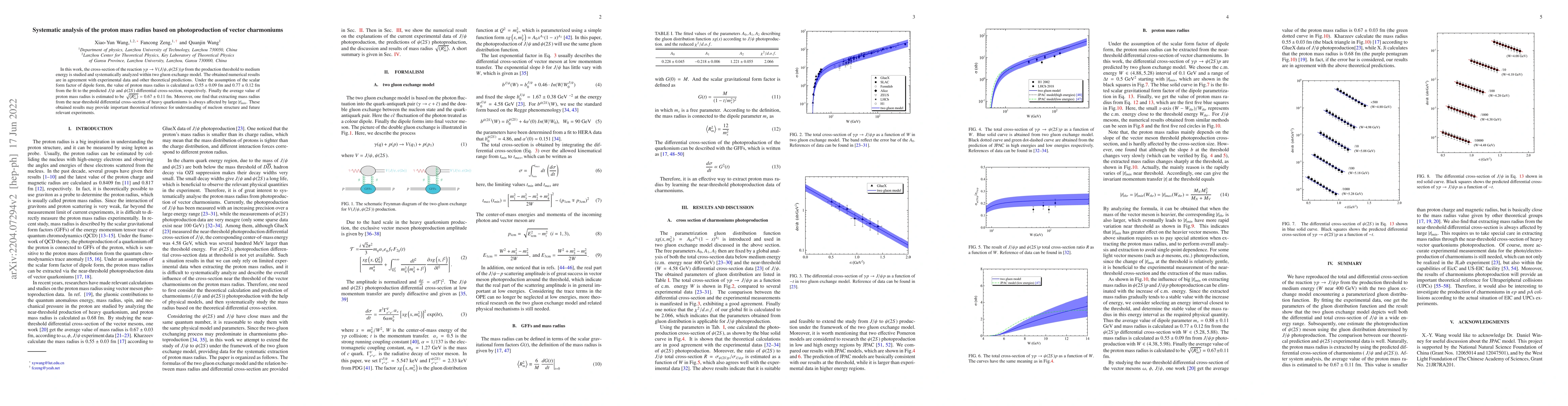 Thumbnail for Systematic analysis of the proton mass radius based on photoproduction
  of vector charmoniums