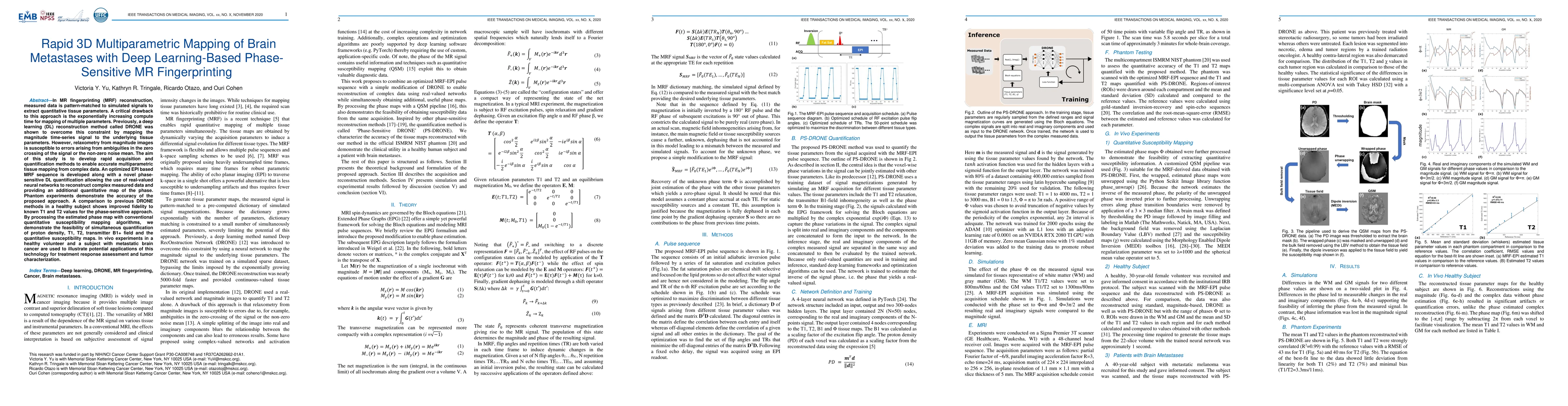 Thumbnail for Rapid 3D Multiparametric Mapping of Brain Metastases with Deep
  Learning-Based Phase-Sensitive MR Fingerprinting