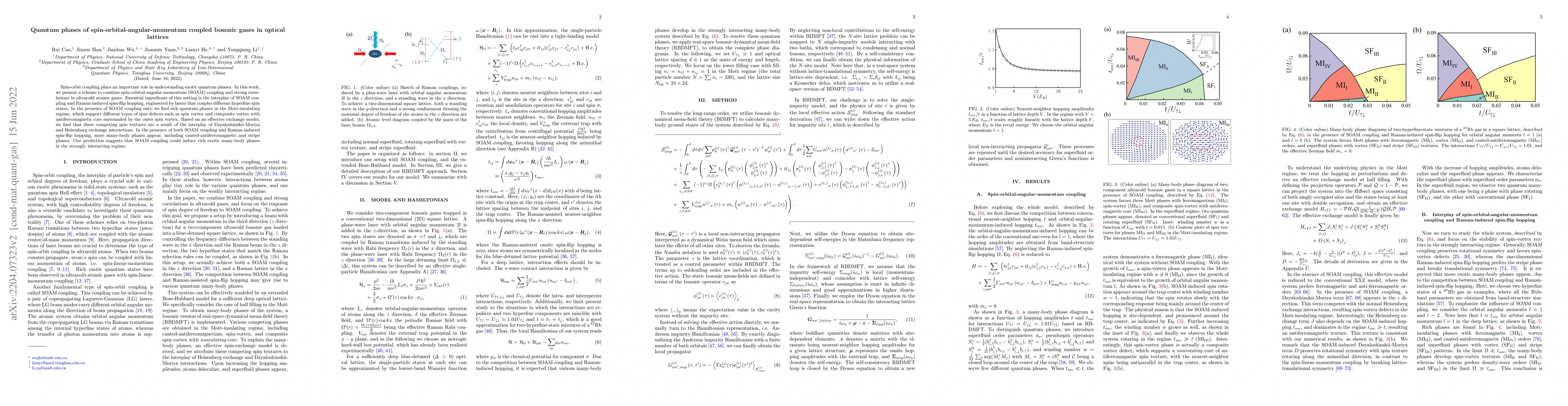 Thumbnail for Quantum phases of spin-orbital-angular-momentum coupled bosonic gases in
  optical lattices