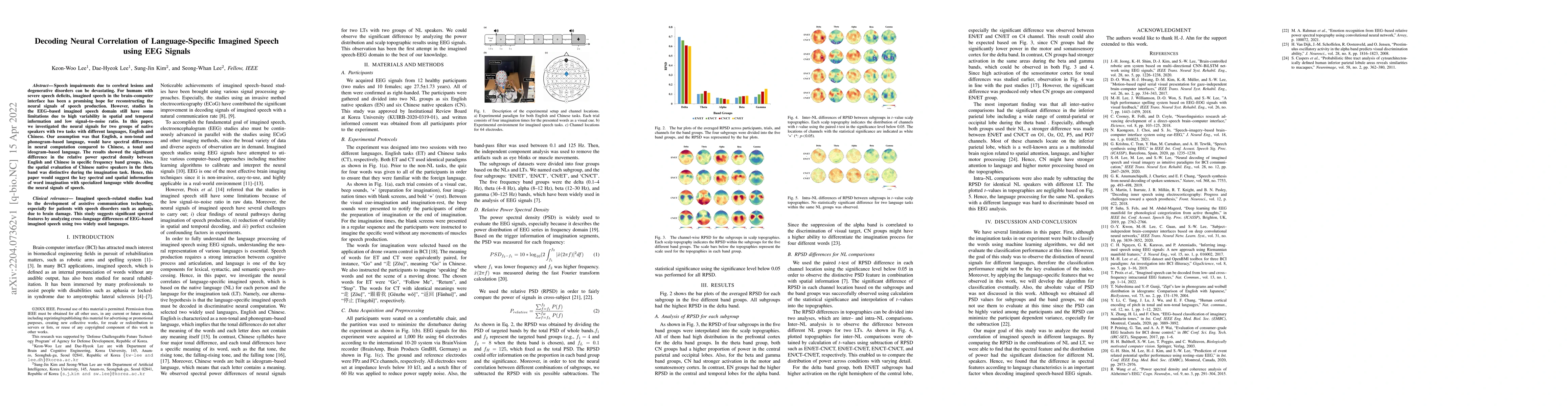 Thumbnail for Decoding Neural Correlation of Language-Specific Imagined Speech using
  EEG Signals