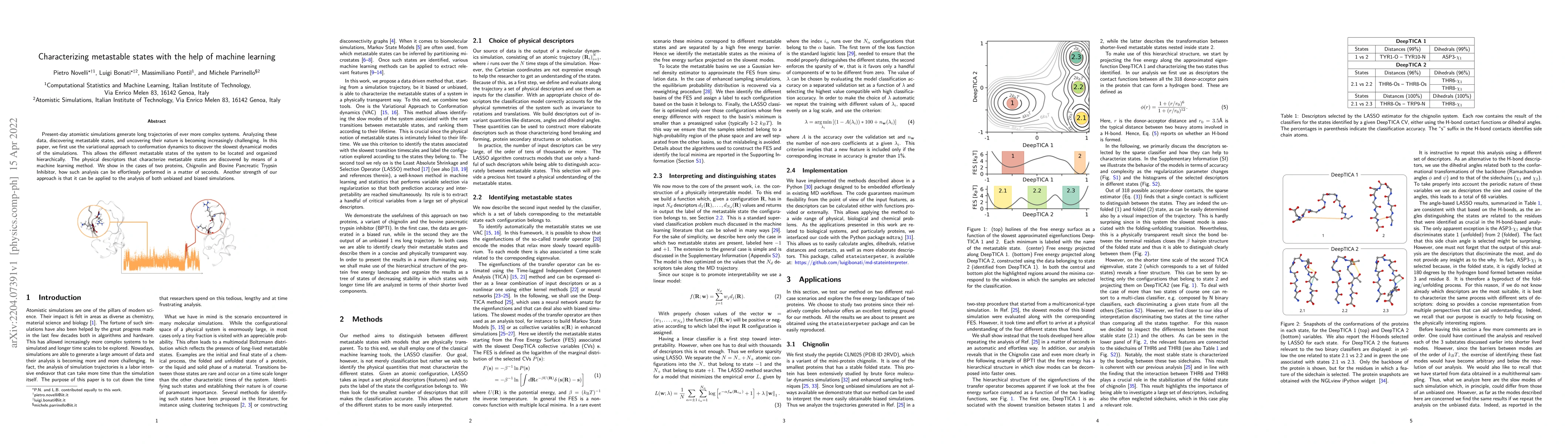 Thumbnail for Characterizing metastable states with the help of machine learning