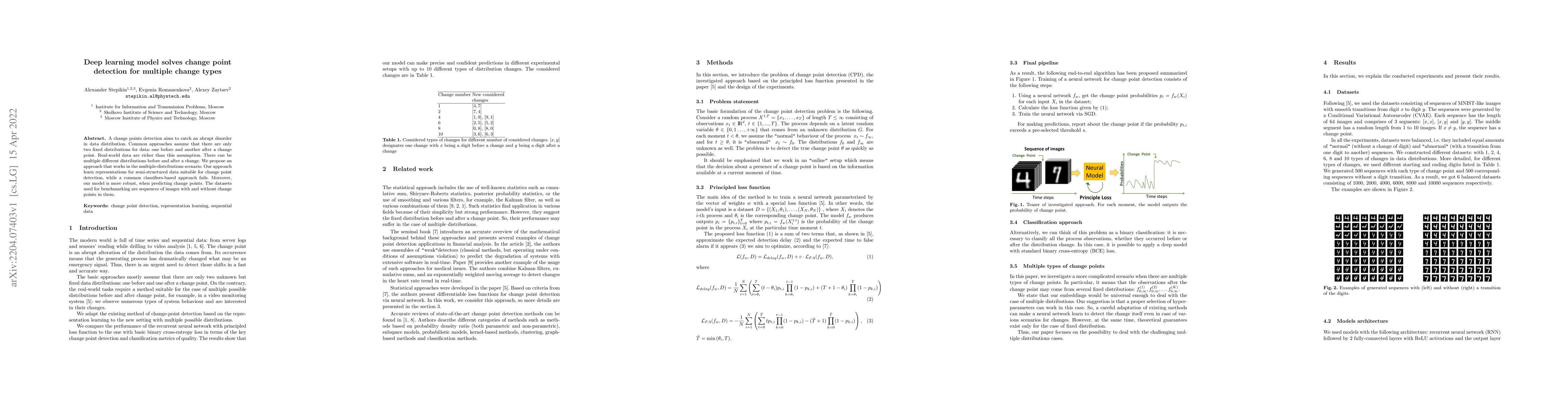 Thumbnail for Deep learning model solves change point detection for multiple change
  types