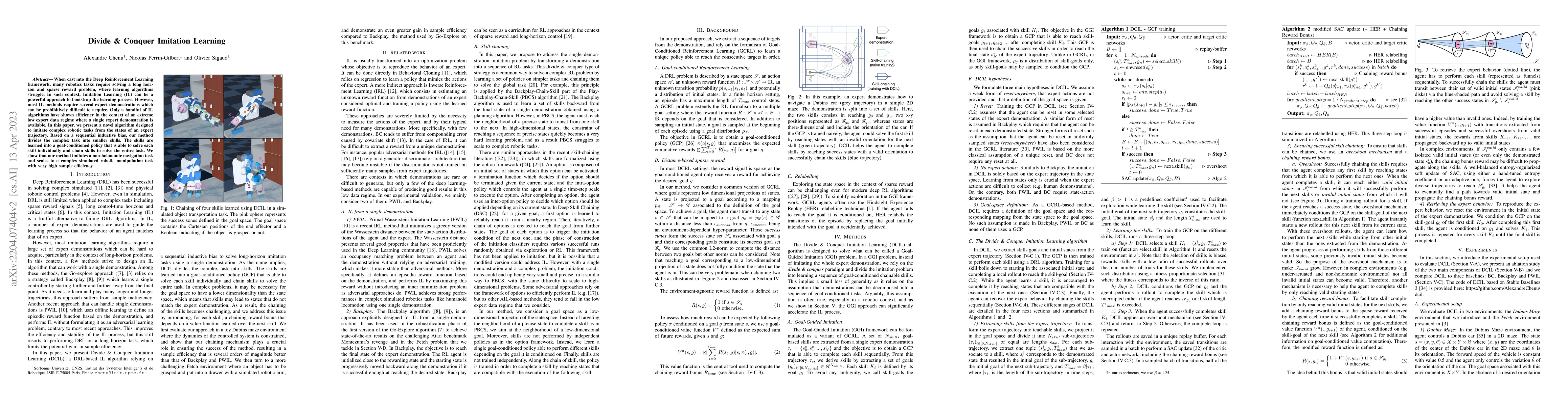 Thumbnail for Divide & Conquer Imitation Learning