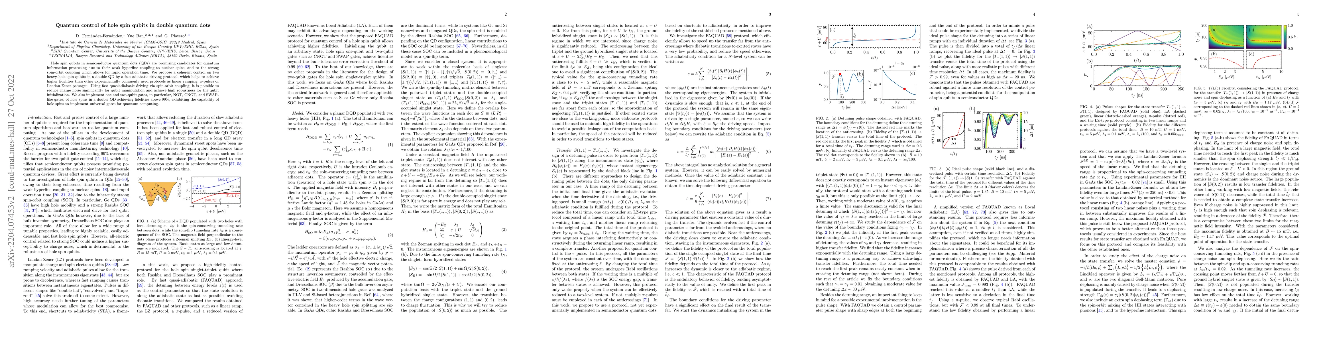 Thumbnail for Quantum control of hole spin qubits in double quantum dots