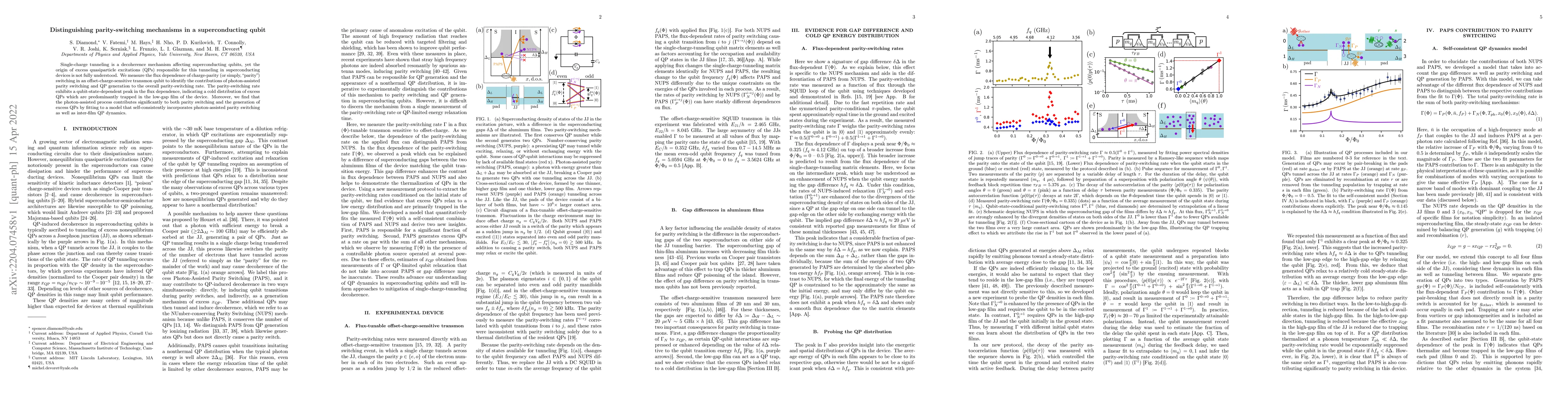 Thumbnail for Distinguishing parity-switching mechanisms in a superconducting qubit