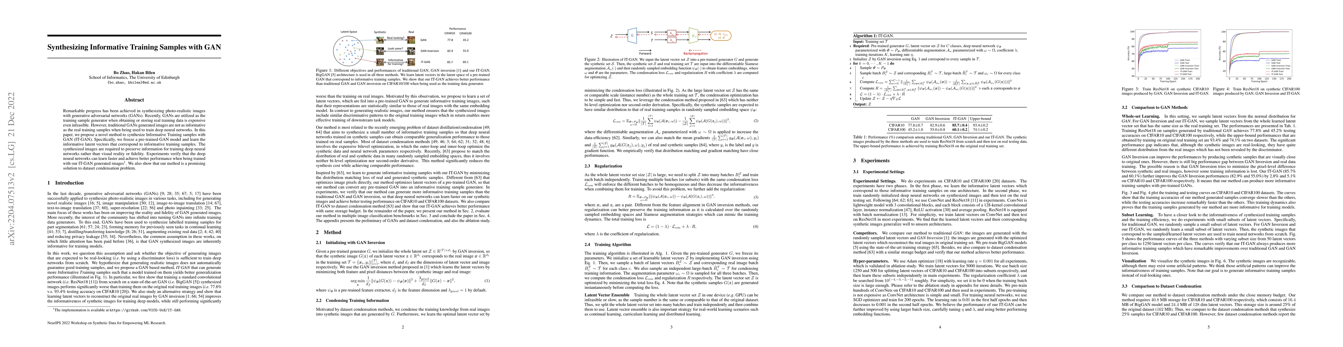 Thumbnail for Synthesizing Informative Training Samples with GAN