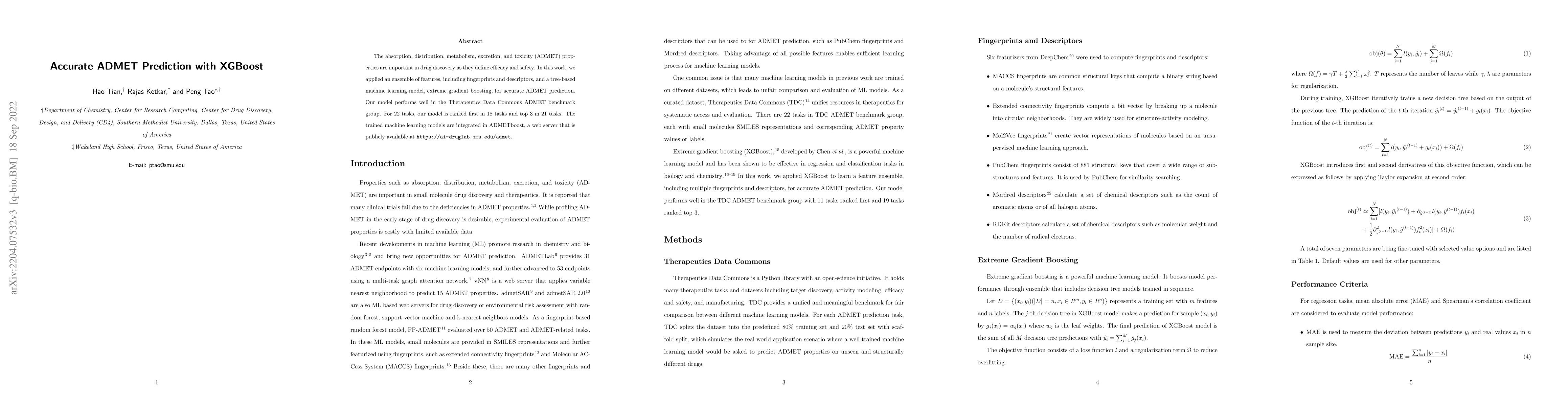 Thumbnail for Accurate ADMET Prediction with XGBoost