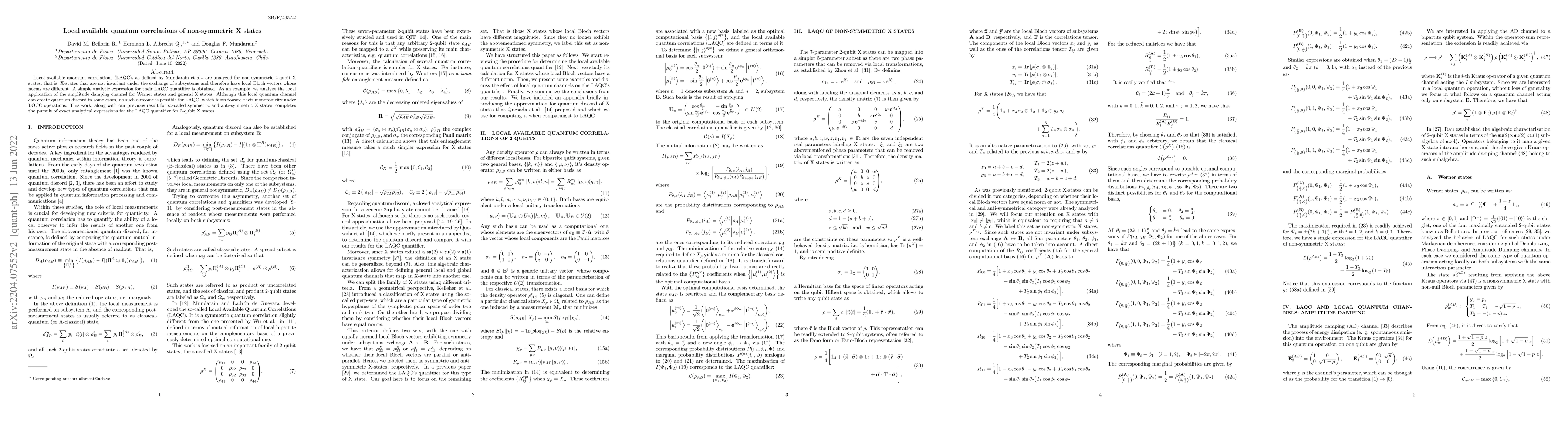 Thumbnail for Local available quantum correlations of non-symmetric X states