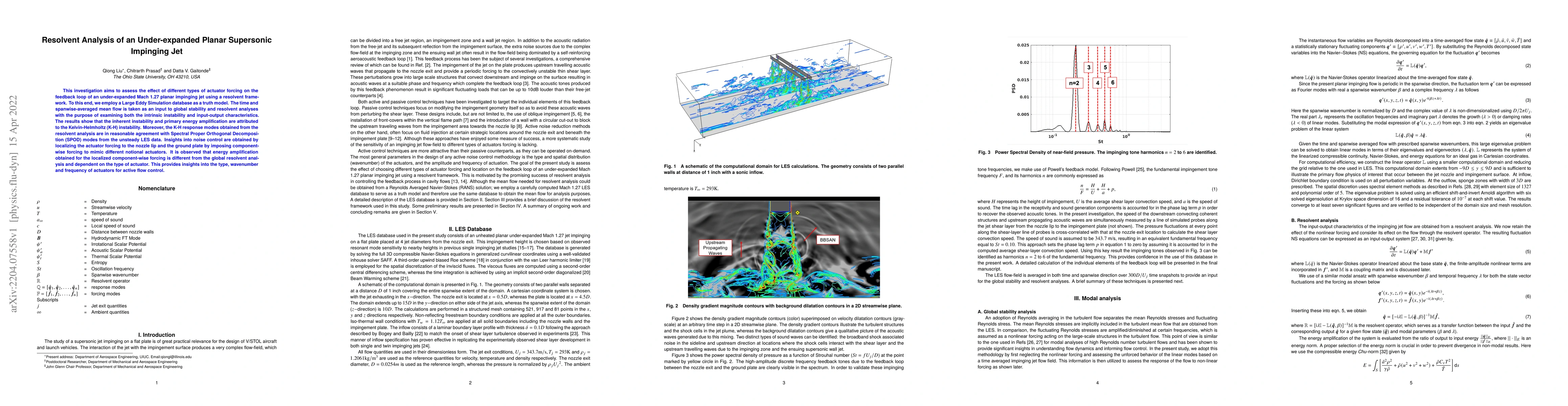 Thumbnail for Resolvent Analysis of an Under-expanded Planar Supersonic Impinging Jet
