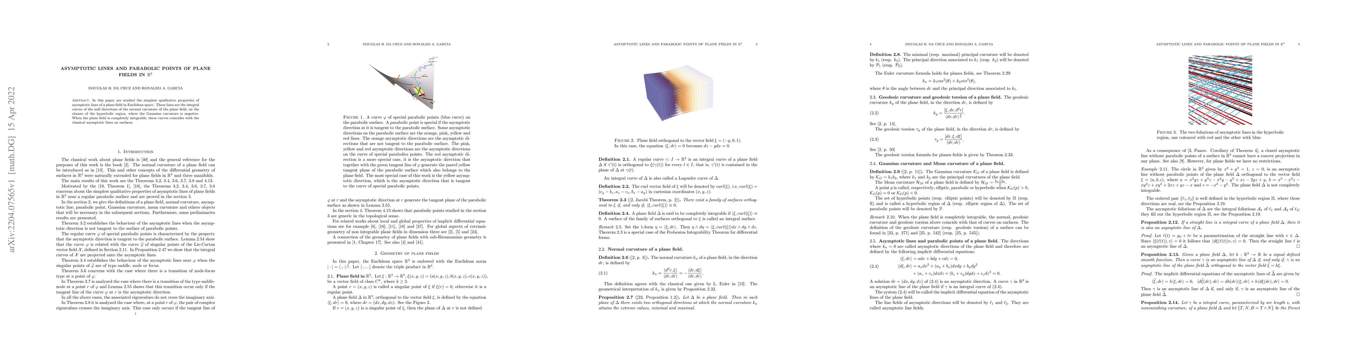 Thumbnail for Asymptotic lines and parabolic points of plane fields in $\mathbb{R}^3$