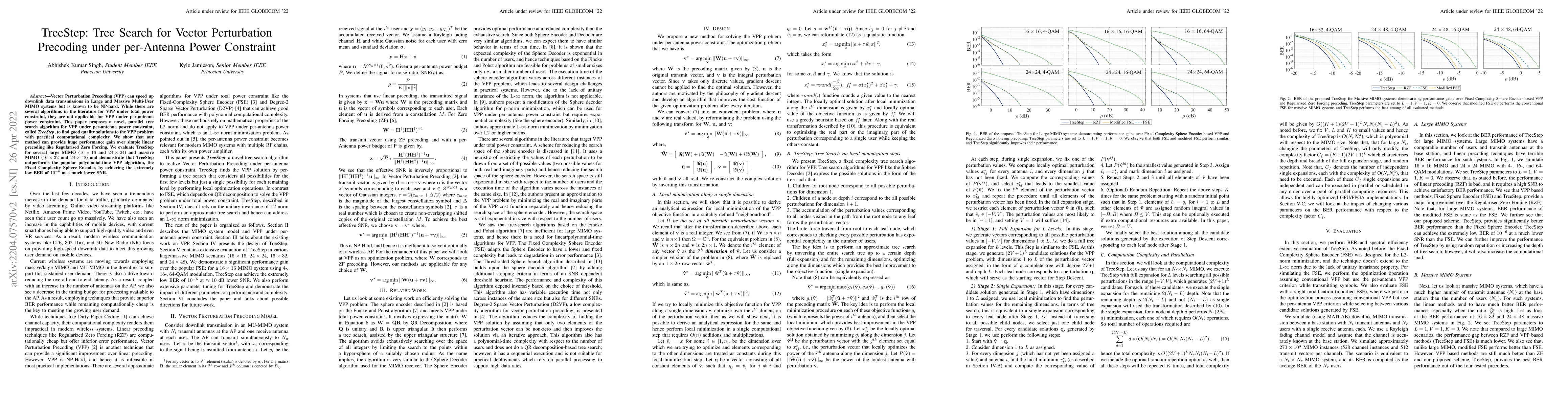 Thumbnail for TreeStep: Tree Search for Vector Perturbation Precoding under
  per-Antenna Power Constraint