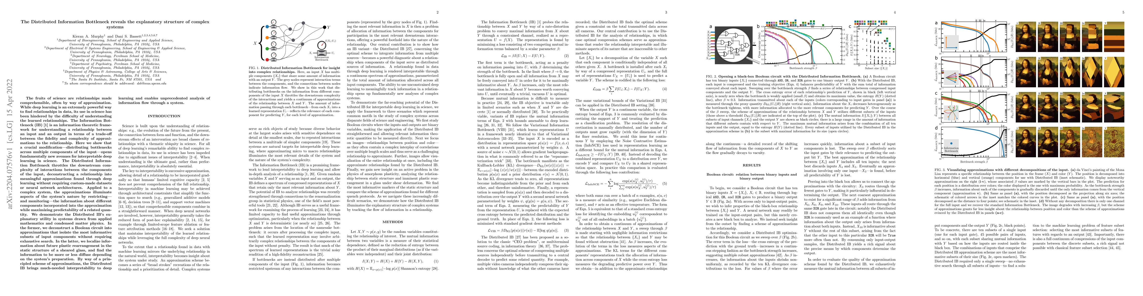 Thumbnail for The Distributed Information Bottleneck reveals the explanatory structure
  of complex systems
