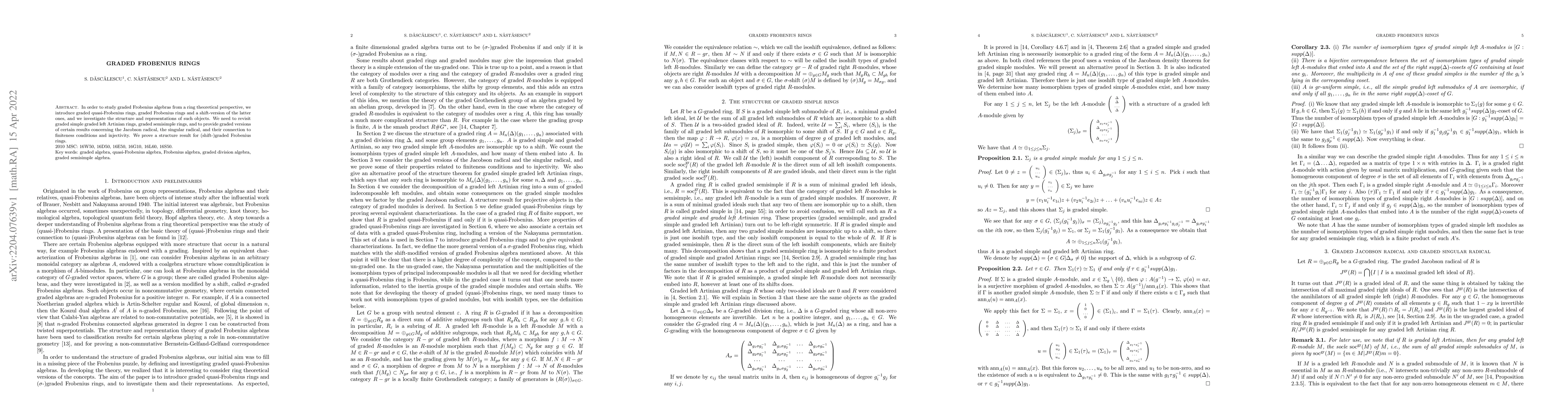 Thumbnail for Graded Frobenius Rings