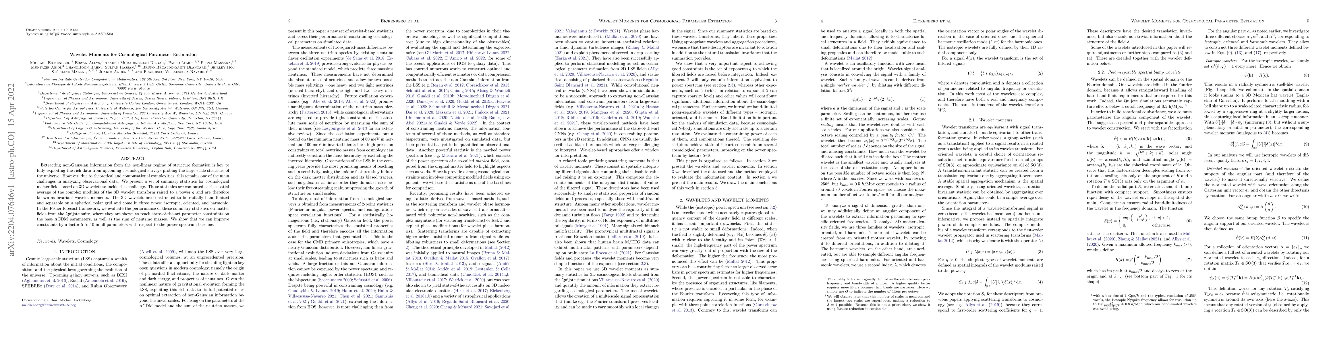 Thumbnail for Wavelet Moments for Cosmological Parameter Estimation