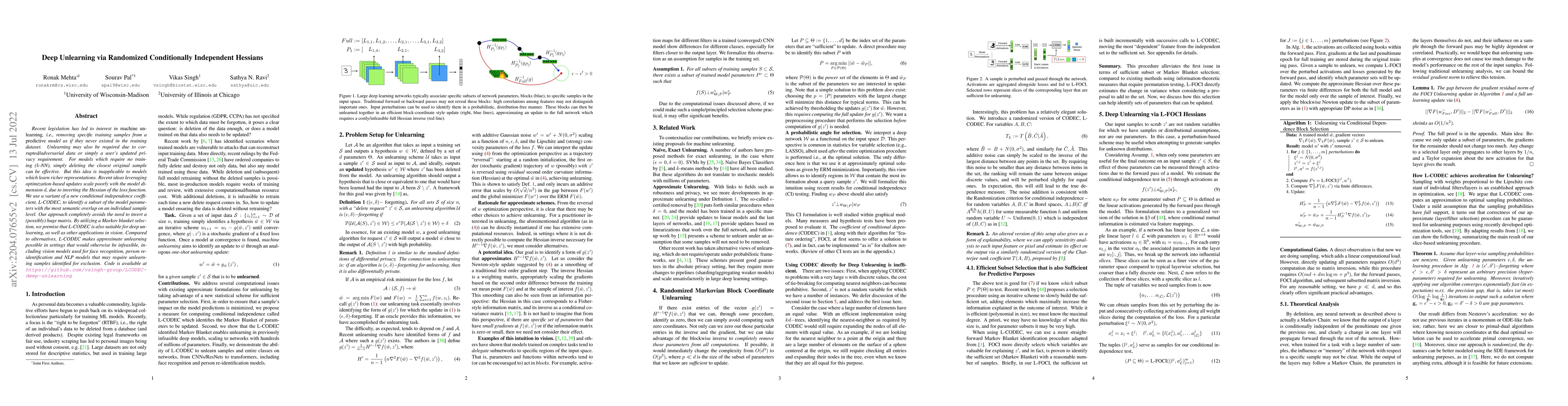 Thumbnail for Deep Unlearning via Randomized Conditionally Independent Hessians
