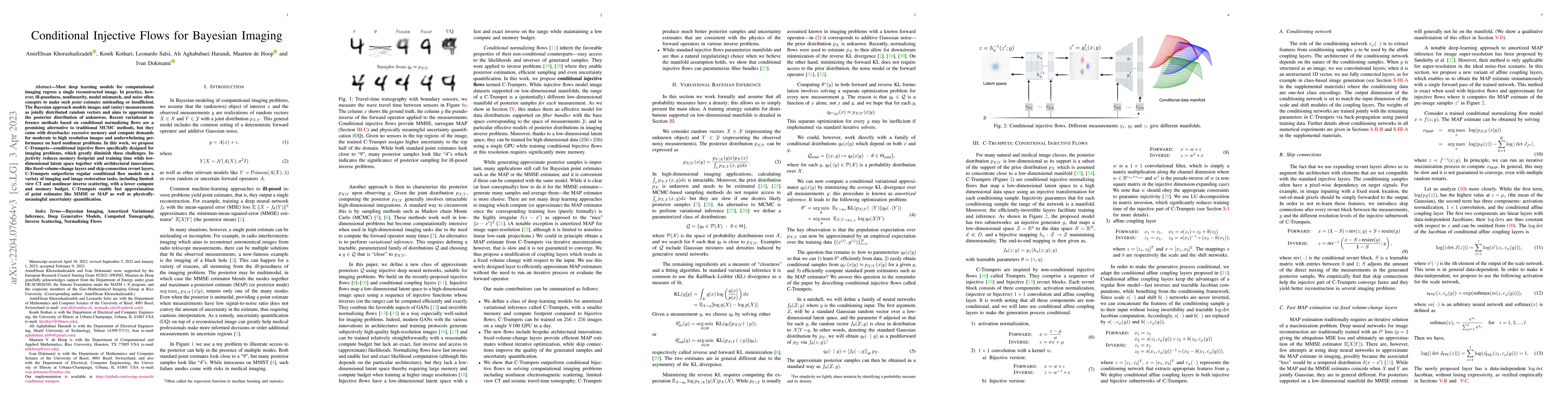 Thumbnail for Conditional Injective Flows for Bayesian Imaging