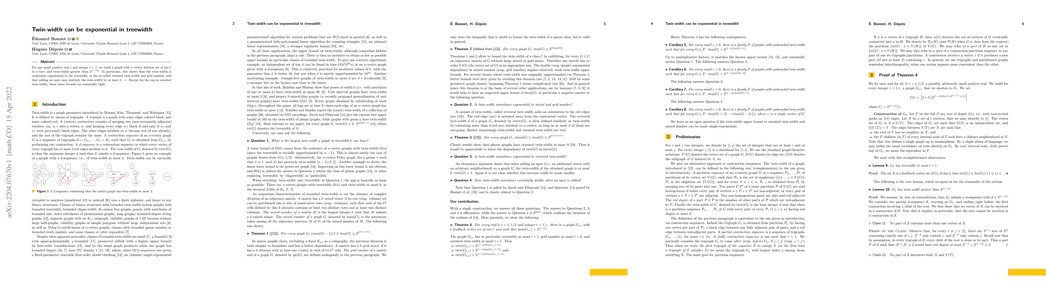 Thumbnail for Twin-width can be exponential in treewidth