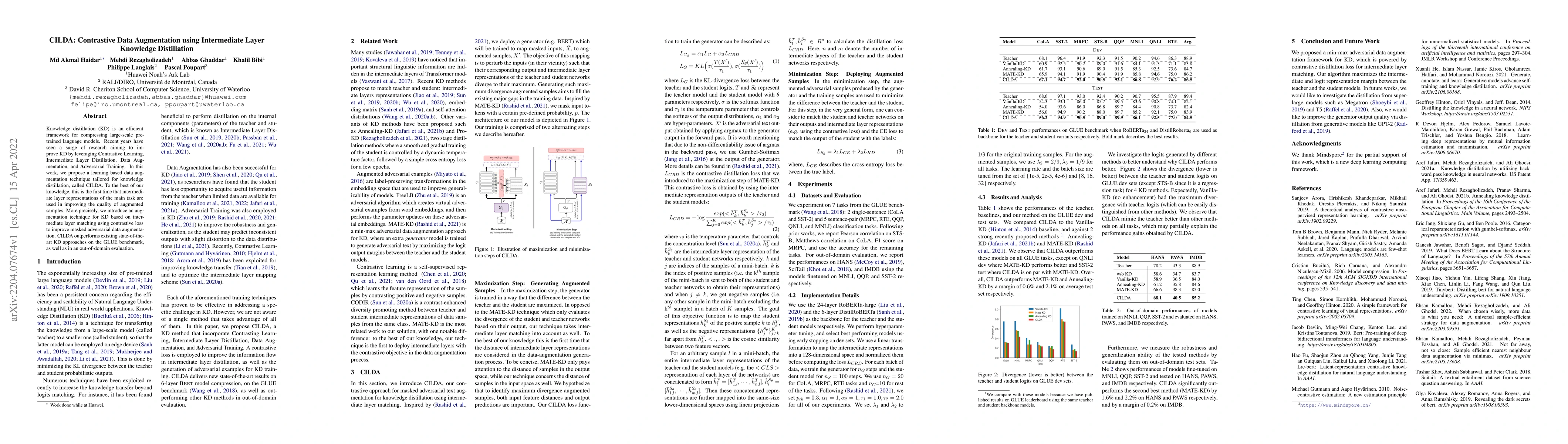 Thumbnail for CILDA: Contrastive Data Augmentation using Intermediate Layer Knowledge
  Distillation