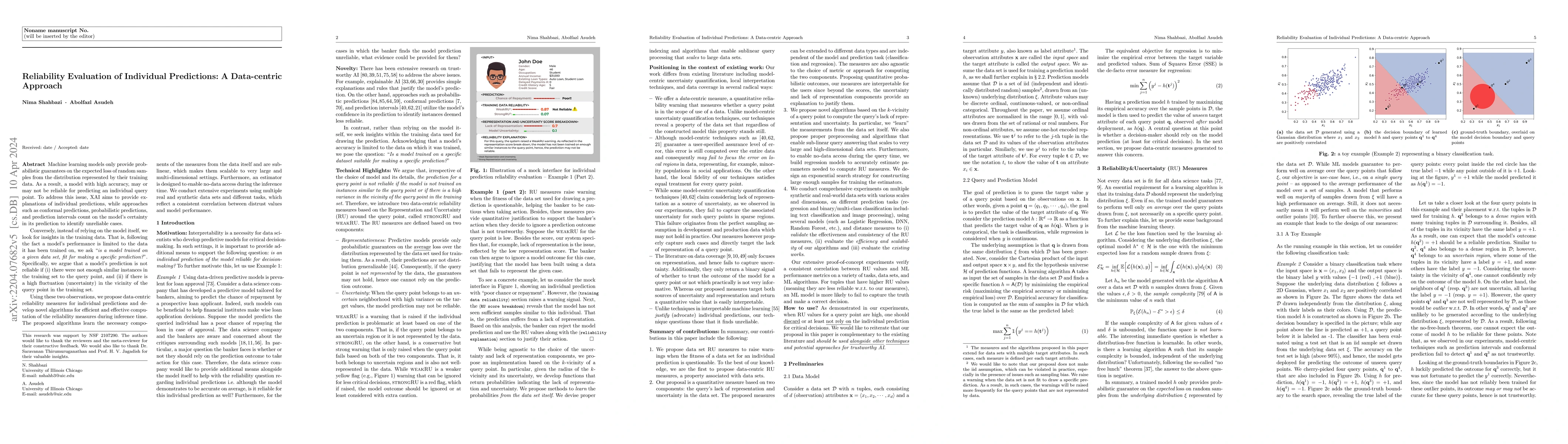 Thumbnail for Reliability Evaluation of Individual Predictions: A Data-centric
  Approach