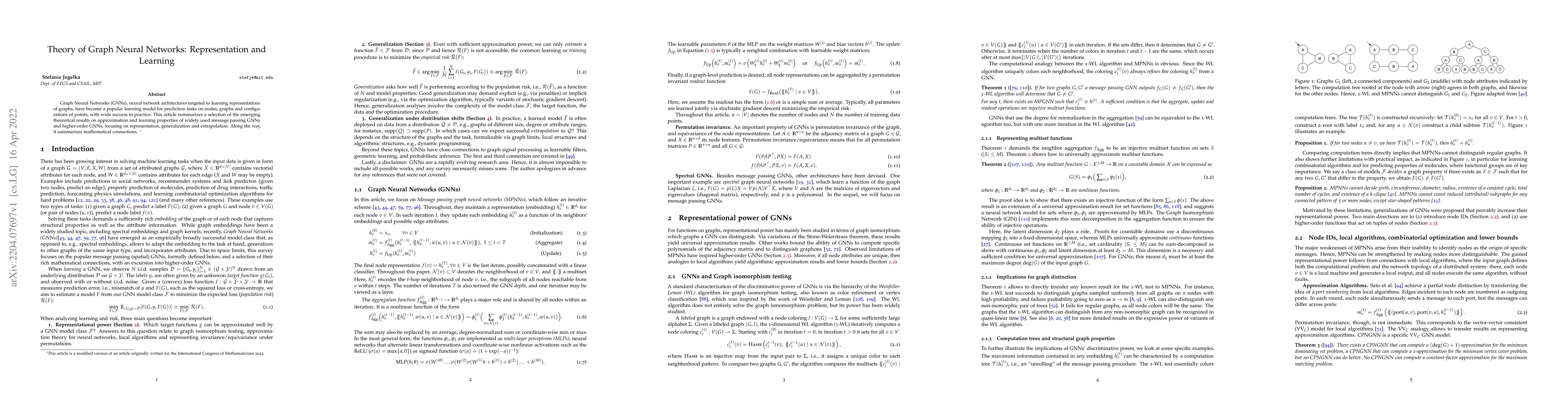 Thumbnail for Theory of Graph Neural Networks: Representation and Learning