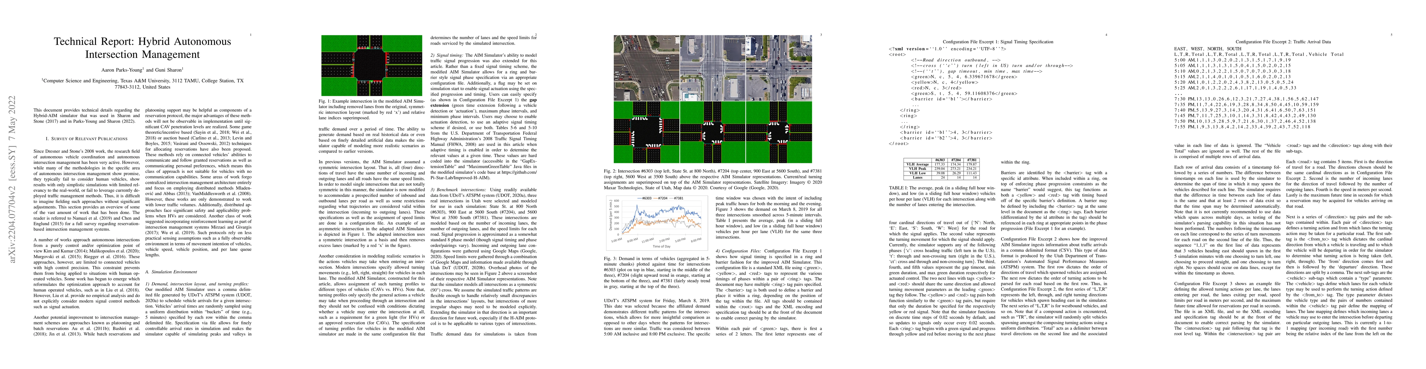 Thumbnail for Technical Report: Hybrid Autonomous Intersection Management