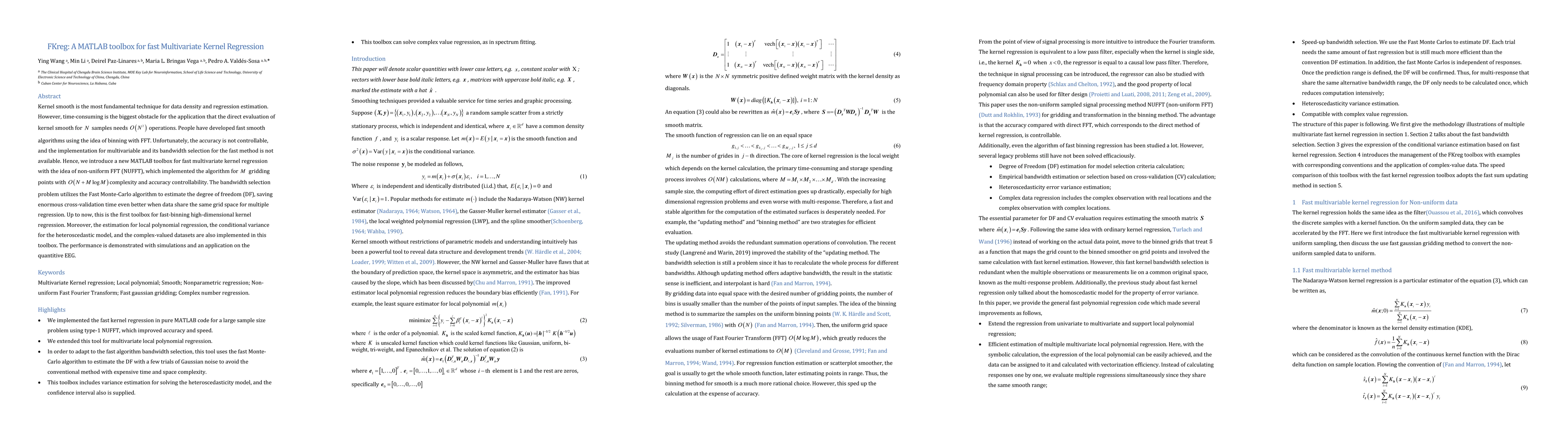 Thumbnail for FKreg: A MATLAB toolbox for fast Multivariate Kernel Regression