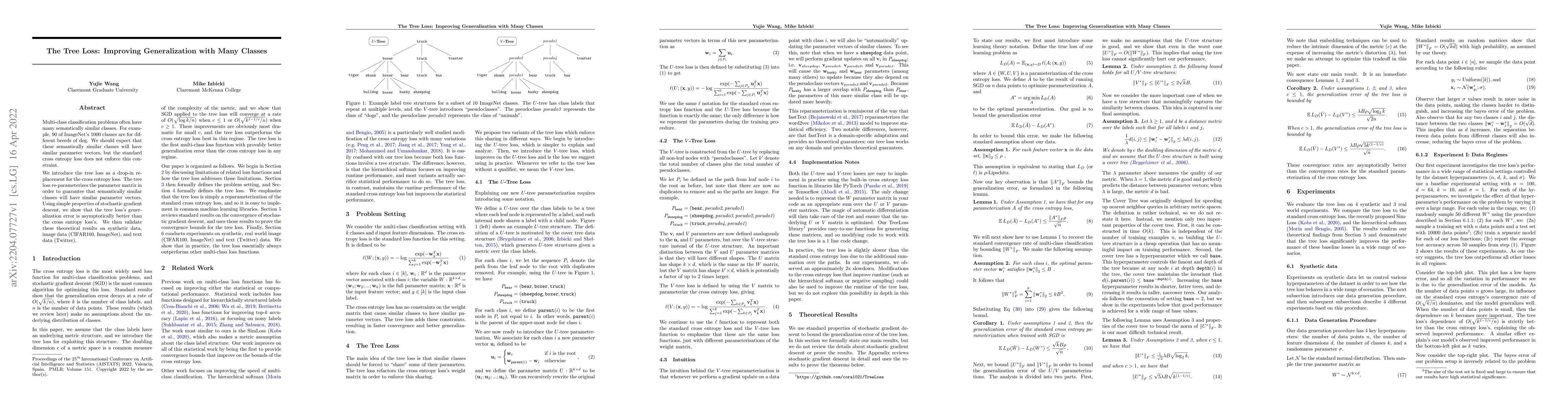 Thumbnail for The Tree Loss: Improving Generalization with Many Classes