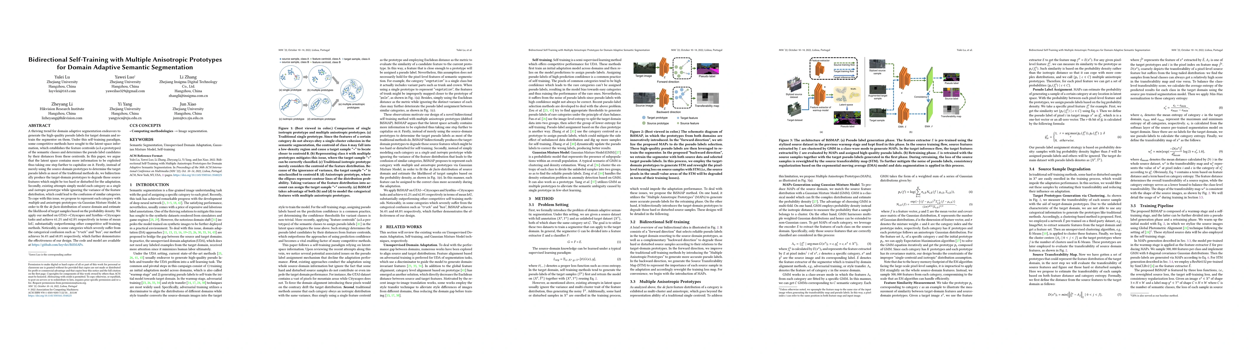 Thumbnail for Bidirectional Self-Training with Multiple Anisotropic Prototypes for
  Domain Adaptive Semantic Segmentation