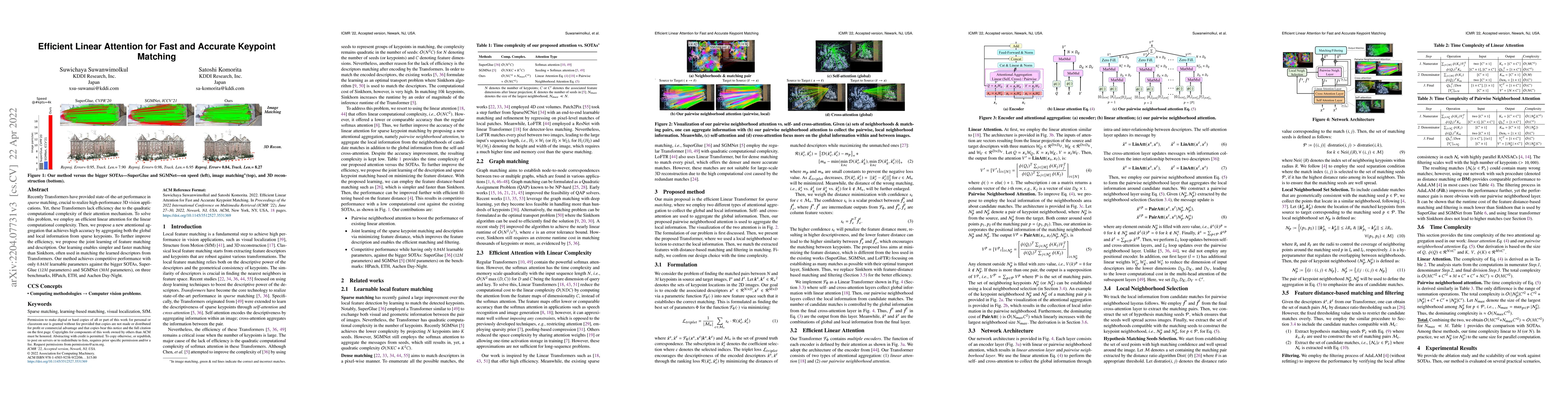 Thumbnail for Efficient Linear Attention for Fast and Accurate Keypoint Matching
