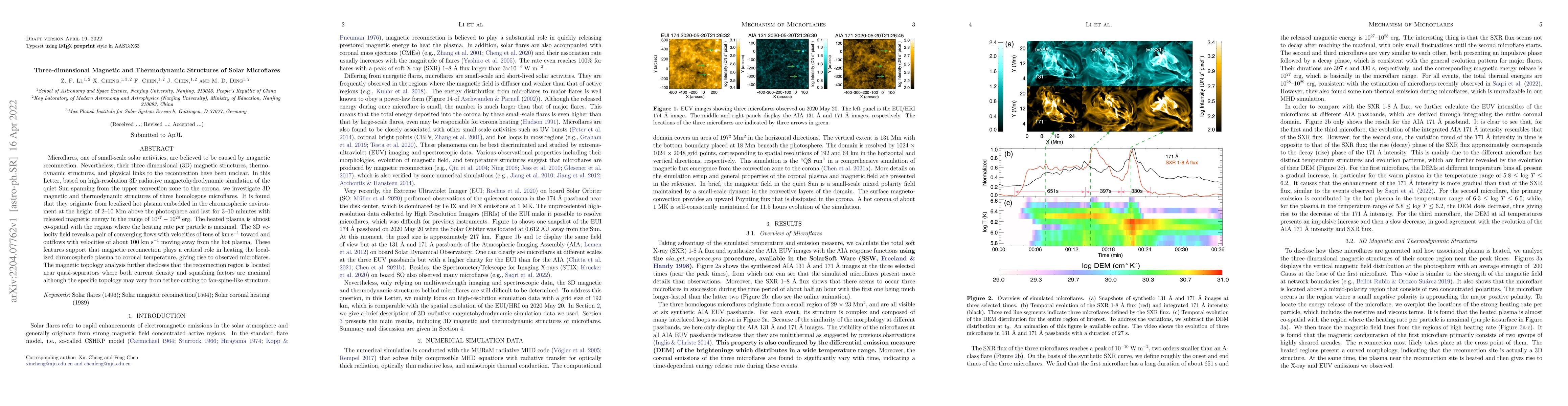 Thumbnail for Three-dimensional Magnetic and Thermodynamic Structures of Solar
  Microflares