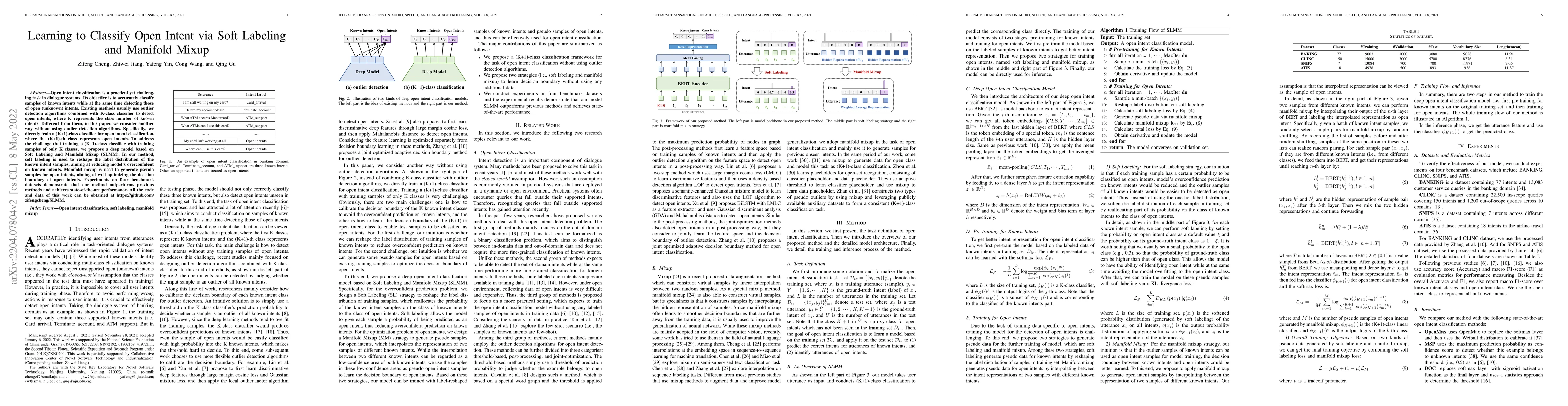 Thumbnail for Learning to Classify Open Intent via Soft Labeling and Manifold Mixup