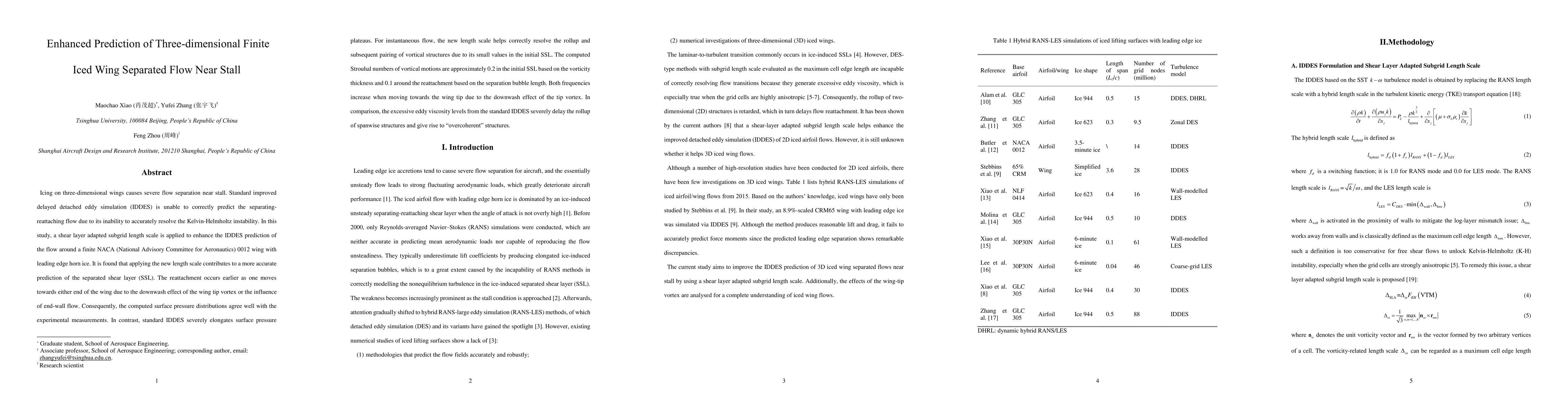 Thumbnail for Enhanced Prediction of Three-dimensional Finite Iced Wing Separated Flow
  Near Stall