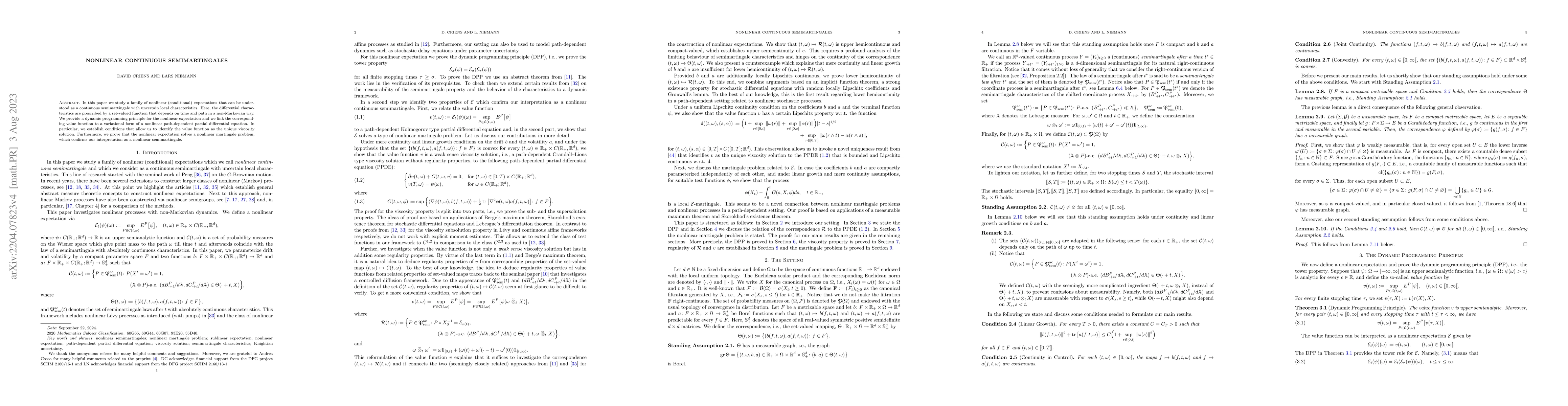 Thumbnail for Nonlinear Continuous Semimartingales